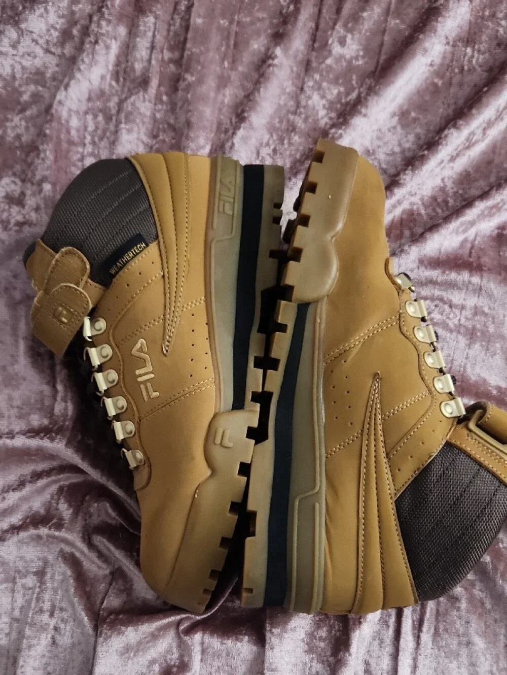 FILA Men's Wheat/Tan High-Top Work Boots